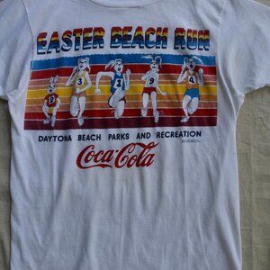 Vintage 80s Easter Beach Run T Shirt Daytona running marathon graphic tee ma